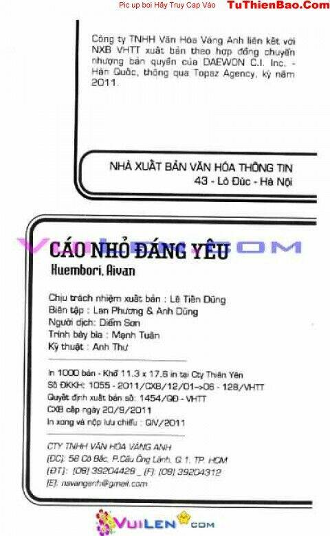 Cáo Nhỏ Đáng Yêu Chapter 5 - Next Chapter 6