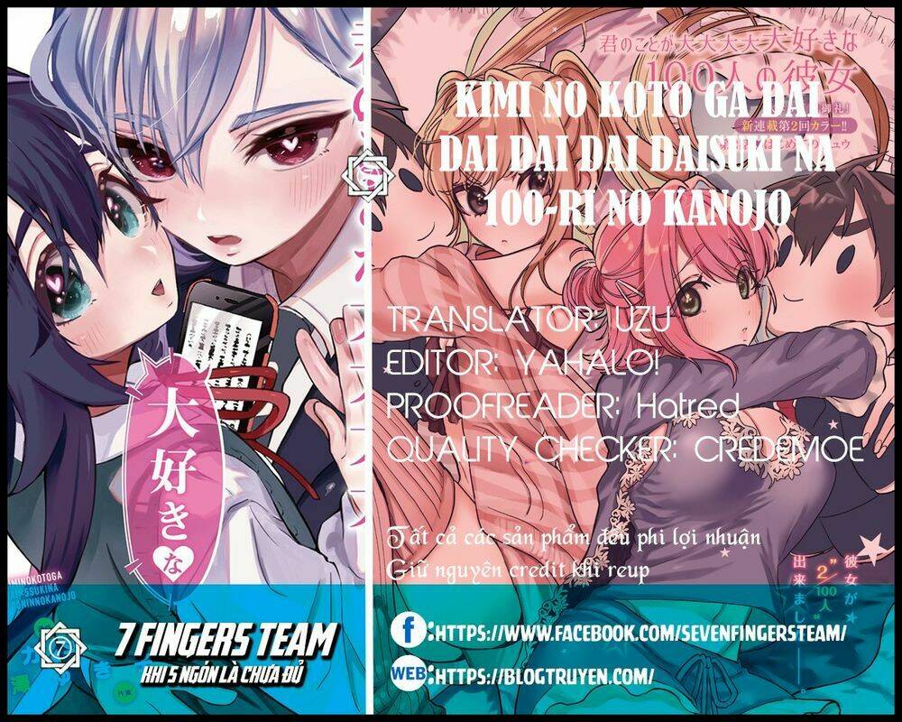 kimi no koto ga dai dai dai dai daisuki na 100-ri no kanojo chapter 14.5: omake vol 2 (từ chap 6-14) - Next chapter 15: lí do đằng sau lời từ biệt